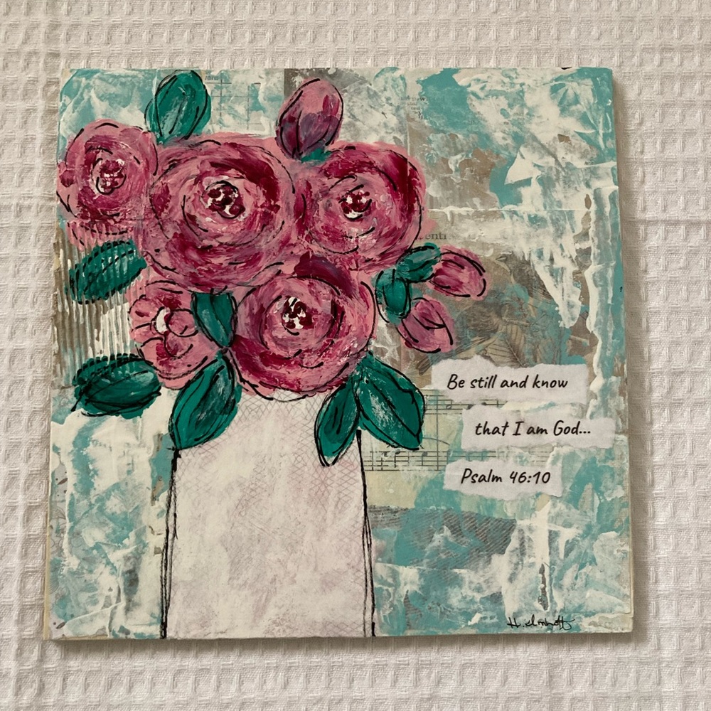 Mixed Media Flower painting